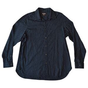 Michael Michael Kors Men’s XL Navy Blue Pinstripe Button Down Shirt